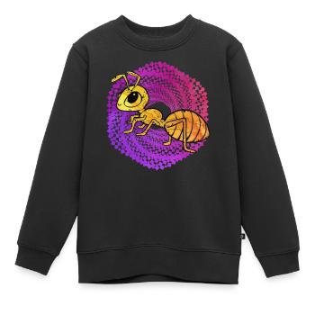 ant - Kids Premium Organic Sweatshirt - black - Front - AI Model Kid Female (0cm)