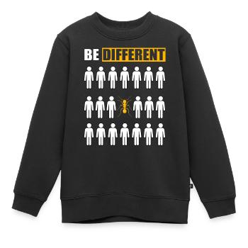 Be Different Ameise - Kinder Premium Organic Sweatshirt - Schwarz - Vorne - AI Model Kid Female (0cm)