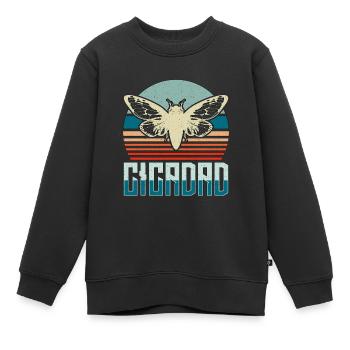 Cicadas Cicadad Loves Flying Insects Entomologist - Kids Premium Organic Sweatshirt - black - Front - AI Model Kid Female (0cm)