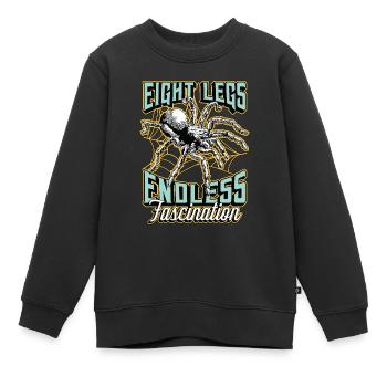 Tarantulas Eight Legs Endless Fascination Arachnid - Kinder Premium Organic Sweatshirt - Schwarz - Vorne - AI Model Kid Female (0cm)