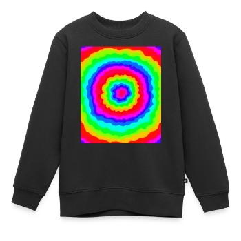 Flower Power - Kinder Premium Organic Sweatshirt - Schwarz - Vorne - AI Model Kid Female (0cm)