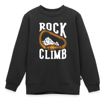 Rock Climb Sportklettern Speedklettern Kraxler - Kinder Premium Organic Sweatshirt - Schwarz - Vorne - AI Model Kid Female (0cm)