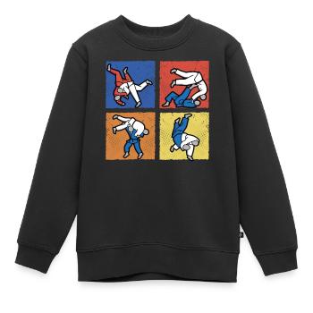 Brazilian Jiu-Jitsu - Kinder Premium Organic Sweatshirt - Schwarz - Vorne - AI Model Kid Female (0cm)