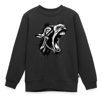 Âne hurlant | Têtu - Sweat Premium enfant bio - noir - Devant - AI Model Kid Female (0cm)