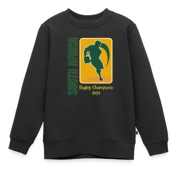 South Africa Rugby Champions 2023 - Kids Premium Organic Sweatshirt - black - Front - AI Model Kid Female (0cm)