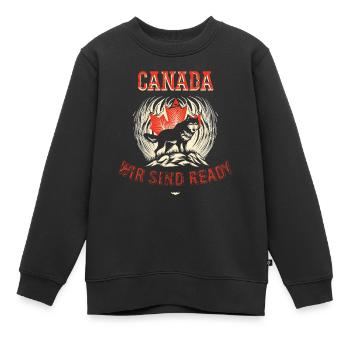 Kanadisches Flair: Natur und Tierwelt - Kinder Premium Organic Sweatshirt - Schwarz - Vorne - AI Model Kid Female (0cm)