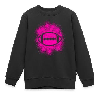 Football Américain Filles Femmes Enfants - Sweat Premium enfant bio - noir - Devant - AI Model Kid Female (0cm)