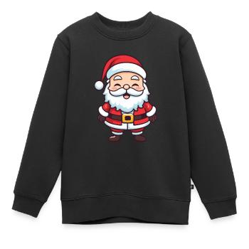 Père Noël Père Noël - Sweat Premium enfant bio - noir - Devant - AI Model Kid Female (0cm)