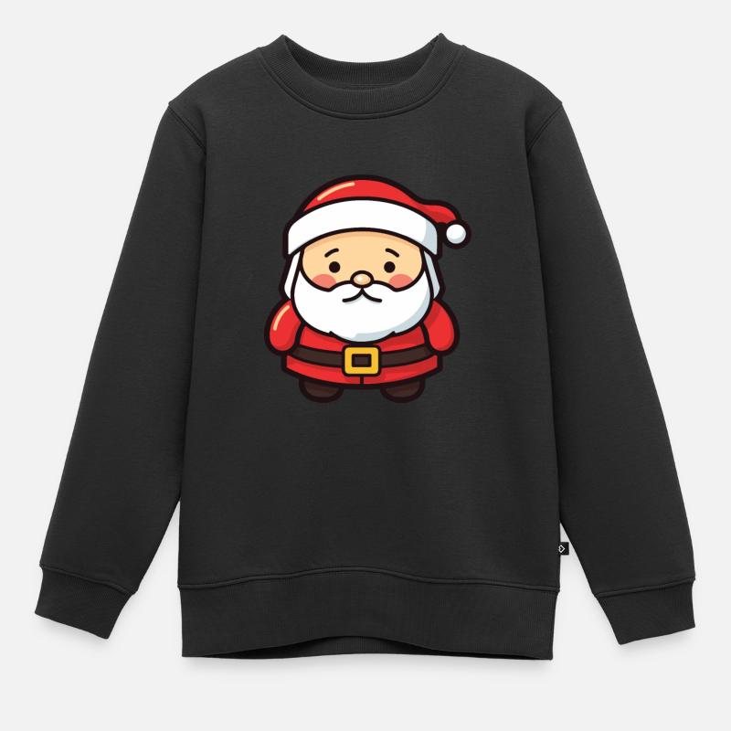 Père Noël drôle de Noël - Sweat Premium enfant bio - noir