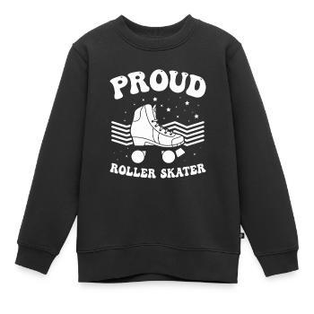 Roller Skates Roller Skating - Proud Roller Skater - Kinder Premium Organic Sweatshirt - Schwarz - Vorne - AI Model Kid Female (0cm)
