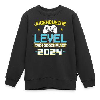 Jugendweihe 2024 Mädchen Junge - Kinder Premium Organic Sweatshirt - Schwarz - Vorne - AI Model Kid Female (0cm)
