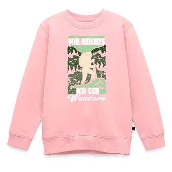 Mir Reichts ich geh Wandern Rucksack Wanderweg - Kinder Premium Organic Sweatshirt - Rosa - Vorne - AI Model Kid Female (0cm)