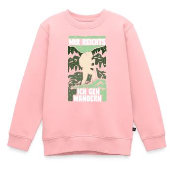 Mir Reichts ich geh Wandern Rucksack Wanderweg - Kinder Premium Organic Sweatshirt - Rosa - Vorne - AI Model Kid Female (0cm)