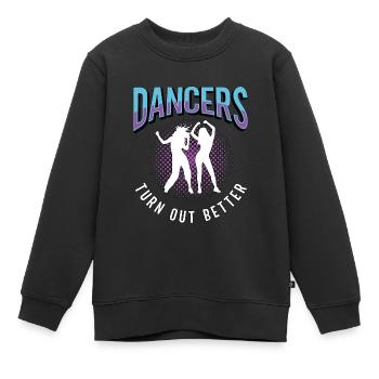 Mouvements de danse Les danseurs s’avèrent meilleurs sur la piste de danse - Sweat Premium enfant bio - noir - Devant - AI Model Kid Female (0cm)