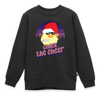 Chuck the Cheer - Ente mit Messer Duck with Knife - Sweat Premium enfant bio - noir - Devant - AI Model Kid Female (0cm)