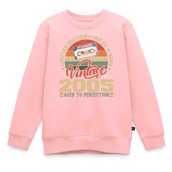 Jahrgang 2005 Retro Geburtstagsgeschenk 2005 - Kinder Premium Organic Sweatshirt - Rosa - Vorne - AI Model Kid Female (0cm)