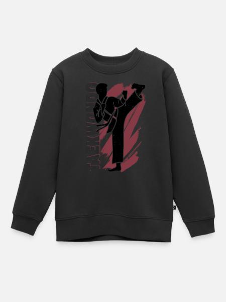 Taekwondo - Sweat Premium enfant bio - noir