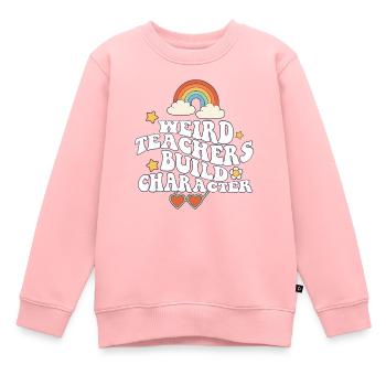 Des enseignants bizarres construisent un personnage à l’école groovy - Sweat Premium enfant bio - rose - Devant - AI Model Kid Female (0cm)