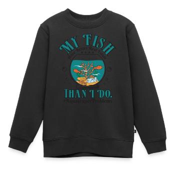 Meine Fische haben bessere Immobilien - Kinder Premium Organic Sweatshirt - Schwarz - Vorne - AI Model Kid Female (0cm)