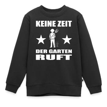 Garten - Kinder Premium Organic Sweatshirt - Schwarz - Vorne - AI Model Kid Female (0cm)