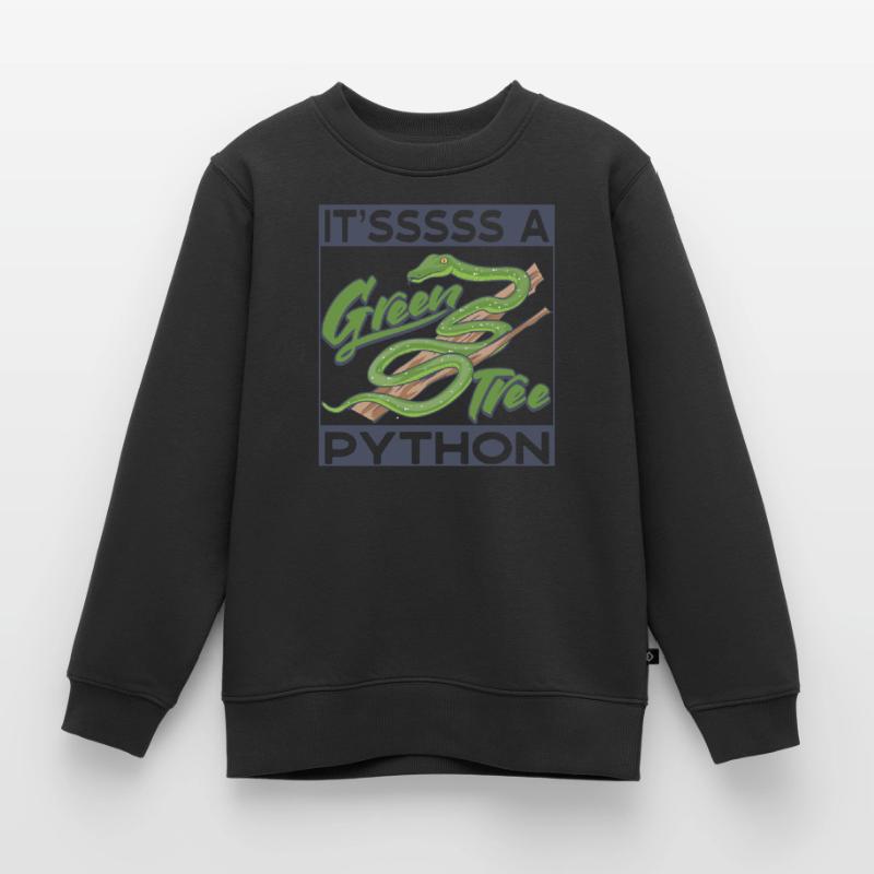 c’est un python arborescent vert Sweat Premium enfant bio