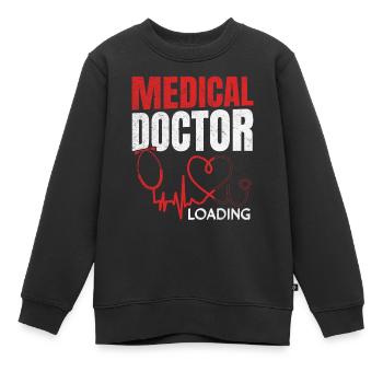Docteur en médecine - Docteur en médecine - Sweat Premium enfant bio - noir - Devant - AI Model Kid Female (0cm)