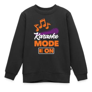 Chanteur de karaoké Chanteur de karaoké Musique - Sweat Premium enfant bio - noir - Devant - AI Model Kid Female (0cm)
