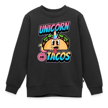 Taco - Kinder Premium Organic Sweatshirt - Schwarz - Vorne - AI Model Kid Female (0cm)