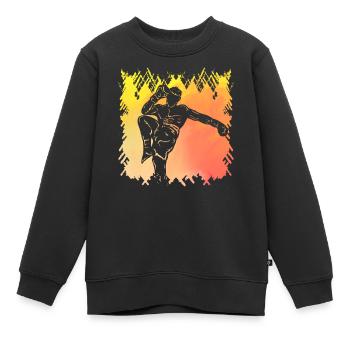 Muay Thai - Kinder Premium Organic Sweatshirt - Schwarz - Vorne - AI Model Kid Female (0cm)