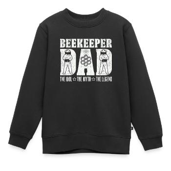 Beekeeper Dad The Idol The Myth The Apiculturist - Kinder Premium Organic Sweatshirt - Schwarz - Vorne - AI Model Kid Female (0cm)