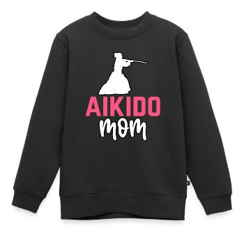 Aikido Mama - Kinder Premium Organic Sweatshirt - Schwarz - Vorne - AI Model Kid Female (0cm)
