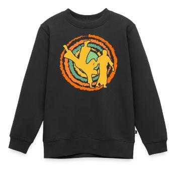 Aïkido - Sweat Premium enfant bio - noir - Devant - AI Model Kid Female (0cm)