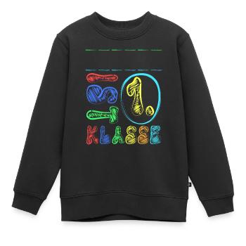 1. Klasse Name Personalisierbar Einschulung Schule - Kinder Premium Organic Sweatshirt - Schwarz - Vorne - AI Model Kid Female (0cm)