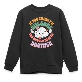 Frère et sœur - Sweat Premium enfant bio - noir - Devant - AI Model Kid Female (0cm)