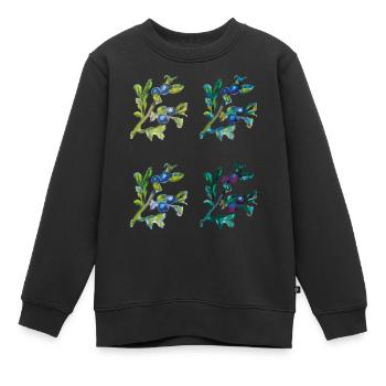 heidelbeere - Kinder Premium Organic Sweatshirt - Schwarz - Vorne - AI Model Kid Female (0cm)