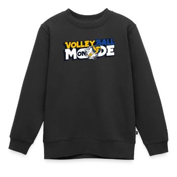 Volleyball Mode On Volleyballfreak Volleyballerin - Kinder Premium Organic Sweatshirt - Schwarz - Vorne - AI Model Kid Female (0cm)