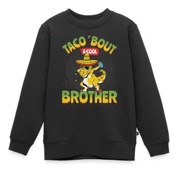 Taco - Kinder Premium Organic Sweatshirt - Schwarz - Vorne - AI Model Kid Female (0cm)