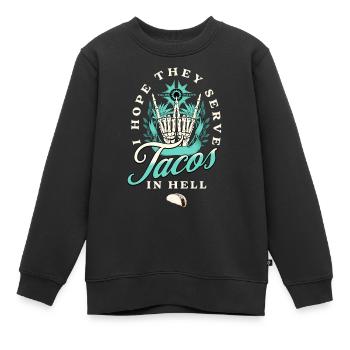 Taco - Kinder Premium Organic Sweatshirt - Schwarz - Vorne - AI Model Kid Female (0cm)