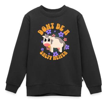 Vache Vaches - Sweat Premium enfant bio - noir - Devant - AI Model Kid Female (0cm)