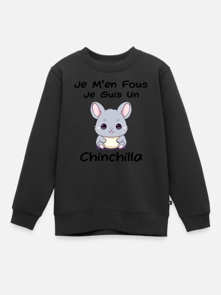 Petit chinchilla mignon - Sweat Premium enfant bio - noir
