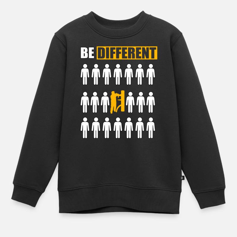 Être différent Wing Chun - Sweat Premium enfant bio - noir