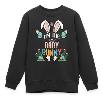 Je suis le bébé lapin - Sweat Premium enfant bio - noir - Devant - AI Model Kid Female (0cm)