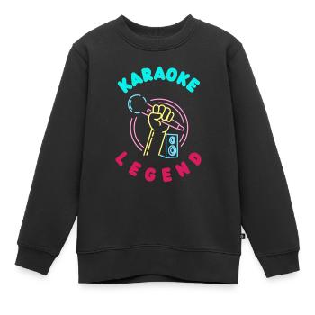 Chanteur de karaoké Chanteur de karaoké Musique - Sweat Premium enfant bio - noir - Devant - AI Model Kid Female (0cm)
