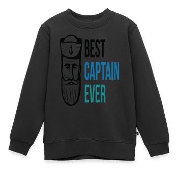 Best Captain ever - Kinder Premium Organic Sweatshirt - Schwarz - Vorne - AI Model Kid Female (0cm)
