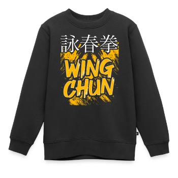 Wing Chun - Kinder Premium Organic Sweatshirt - Schwarz - Vorne - AI Model Kid Female (0cm)