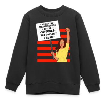 Wir sind die Enkelinnen der Hexen, ihr - Kinder Premium Organic Sweatshirt - Schwarz - Vorne - AI Model Kid Female (0cm)