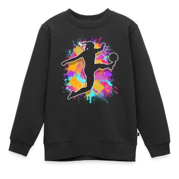 Football féminin Football féminin Football féminin - Sweat Premium enfant bio - noir - Devant - AI Model Kid Female (0cm)