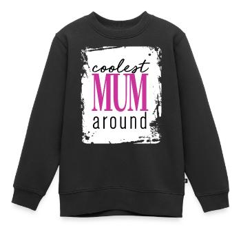 mum - Kinder Premium Organic Sweatshirt - Schwarz - Vorne - AI Model Kid Female (0cm)