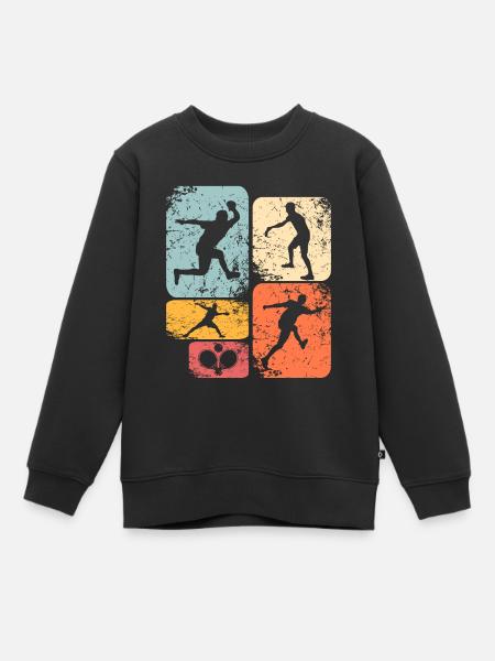 Ping-pong - Sweat Premium enfant bio - noir