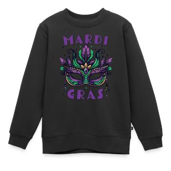 Mardi Gras - Sweat Premium enfant bio - noir - Devant - AI Model Kid Female (0cm)